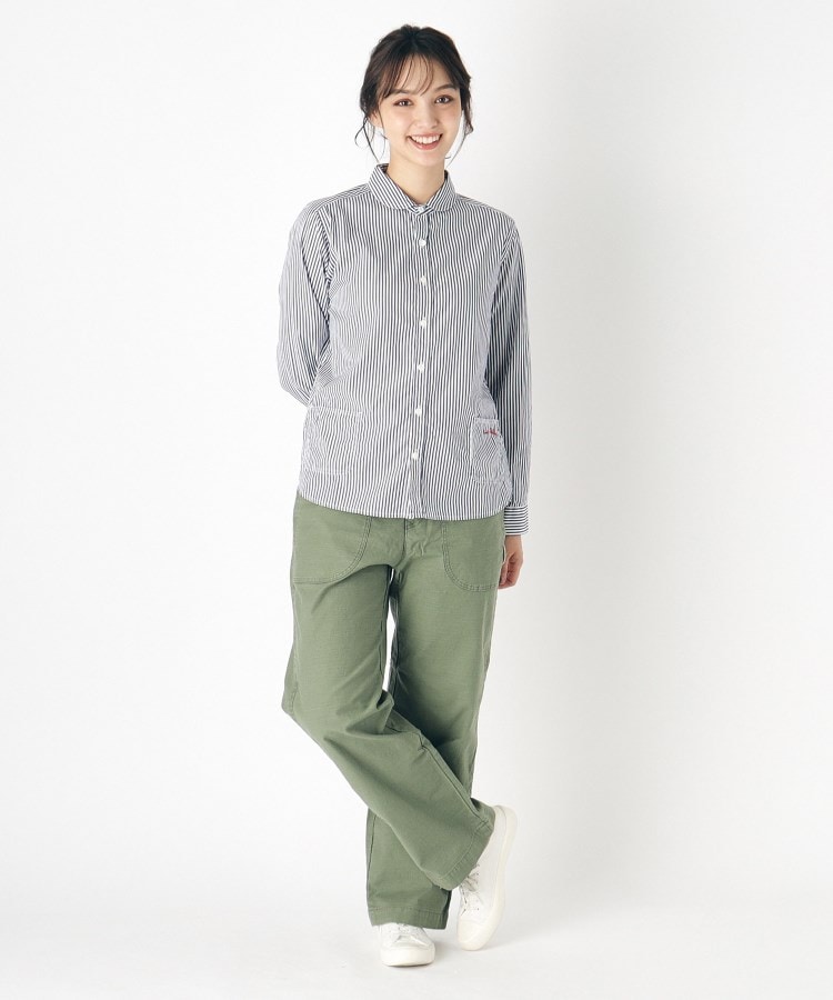 ローラアシュレイホーム(LAURA ASHLEY HOME)の【Lサイズあり／日本製／ワンマイルウエア】丸衿ロゴ刺しゅうシャツ7
