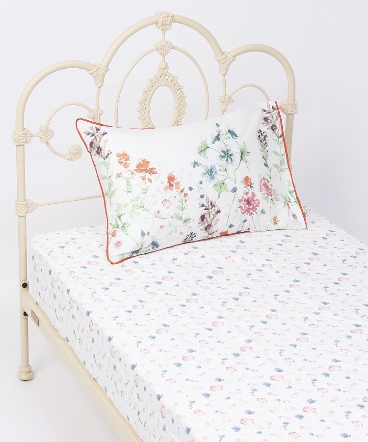 ローラアシュレイホーム(LAURA ASHLEY HOME)のワイルドメドウ柄 ピローケース オレンジ(167)