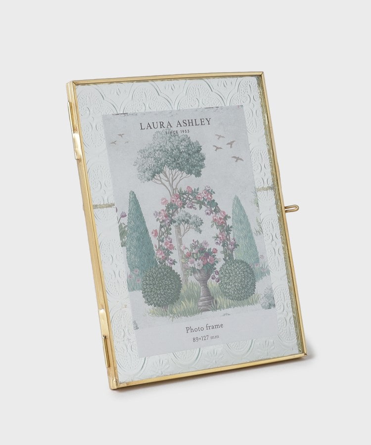 ローラアシュレイホーム(LAURA ASHLEY HOME)の【ナウントン フォリー】柄 ガラスフォトフレーム サービスL版1