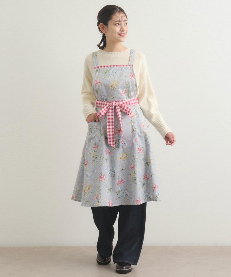 LAURA ASHLEY ローラ アシュレイ エプロン レディース クロス