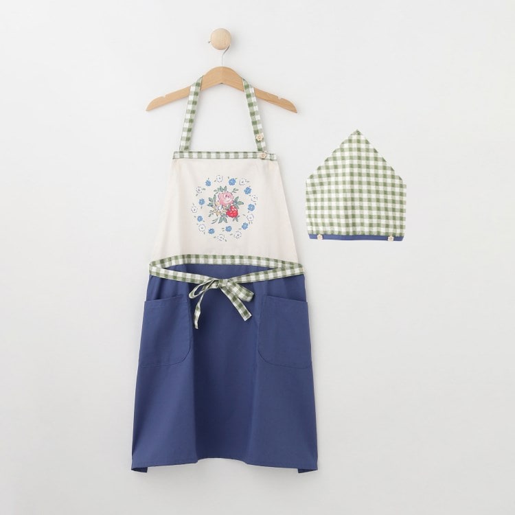 ローラアシュレイホーム(LAURA ASHLEY HOME)の【親子リンク可】アップウェル ポージーズ柄 キッズ エプロン エプロン・その他ファブリック