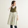 ローラアシュレイホーム(LAURA ASHLEY HOME)のベヴィントン ブルーム柄 エプロン グリーン(122)