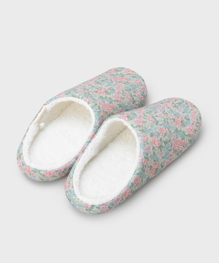 ローラアシュレイホーム(LAURA ASHLEY HOME)のノーソップブルーム柄 ボア素材ルームシューズ3
