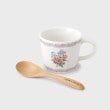ローラアシュレイホーム(LAURA ASHLEY HOME)の【ロゴ入りスプーン付き/ギフトボックス入り】スープマグ レッド×ピンク(111)