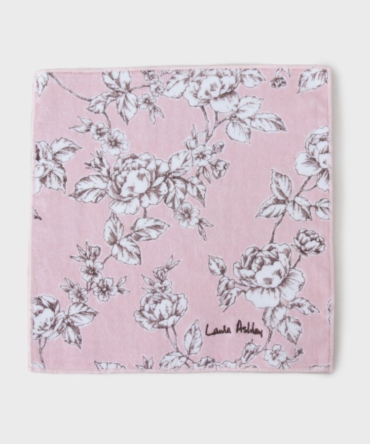 ローラアシュレイホーム(LAURA ASHLEY HOME)のポリントン ローゼズ柄 プリントタオルハンカチ ピンク(171)