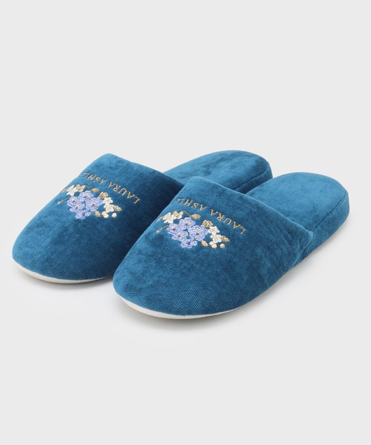ローラアシュレイホーム(LAURA ASHLEY HOME)のベヴィントン柄 スリッパ ブルー(191)