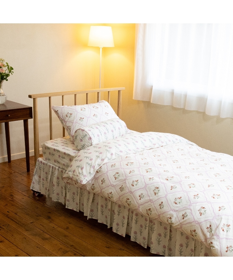 ローラアシュレイホーム(LAURA ASHLEY HOME)の【シングル】ピンフォード トレリス柄 布団カバー ピンク(171)