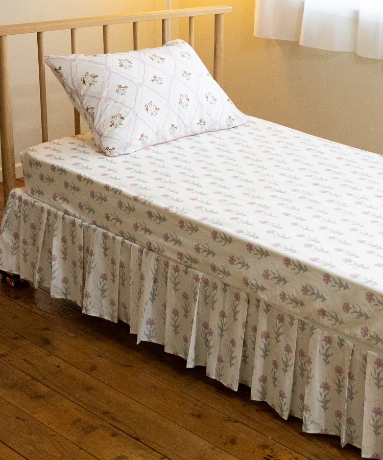 ローラアシュレイホーム(LAURA ASHLEY HOME)の【ダブル】ダンデライオン柄 ベッドスカート ピンク(171)