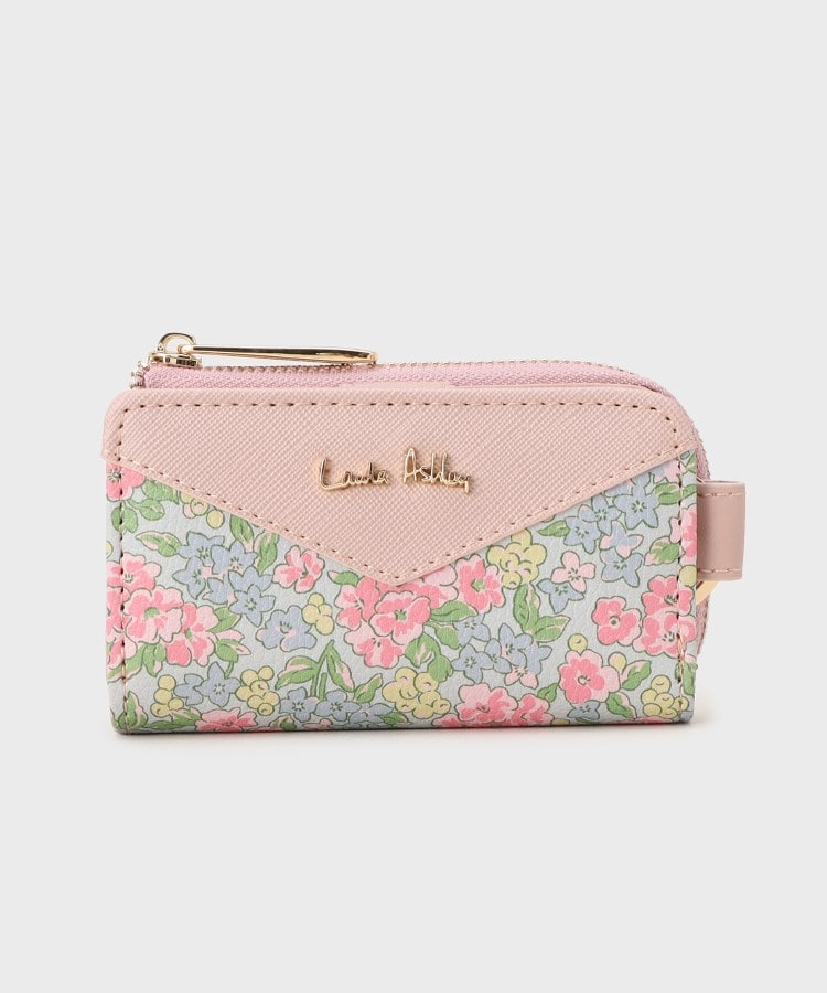 ローラアシュレイホーム(LAURA ASHLEY HOME)のノーソップ ブルーム柄 キーケース ピンク(172)