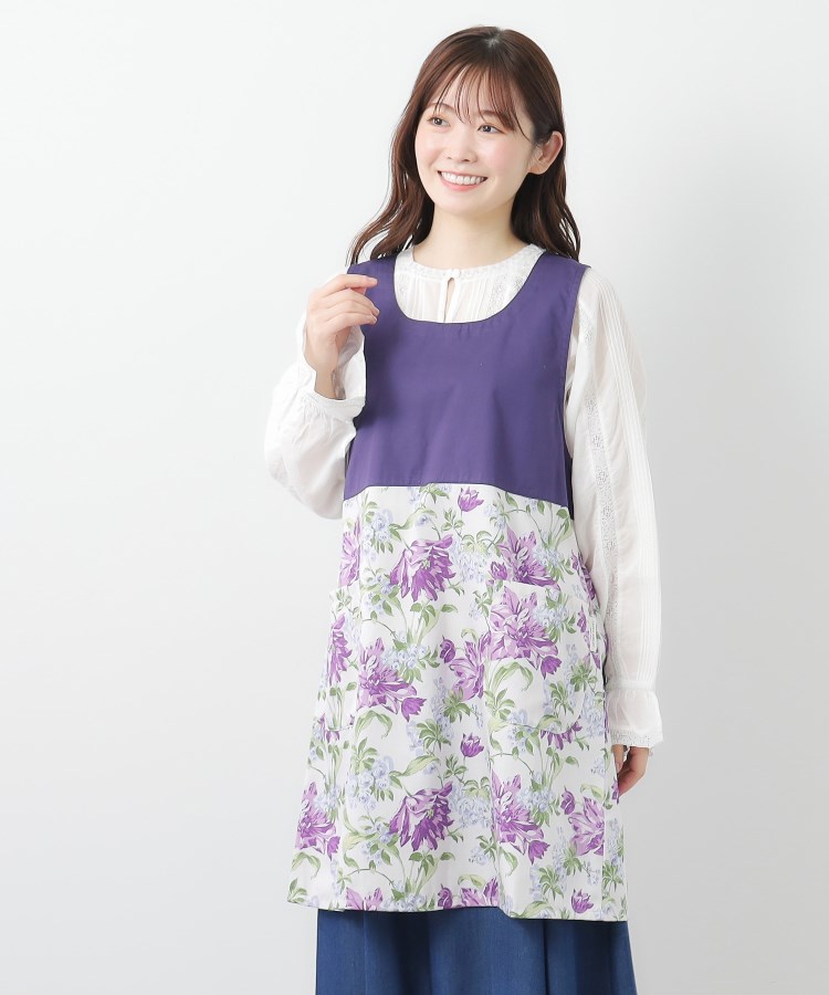 ローラアシュレイホーム(LAURA ASHLEY HOME)のシャーボーン柄 エプロン パープル(183)