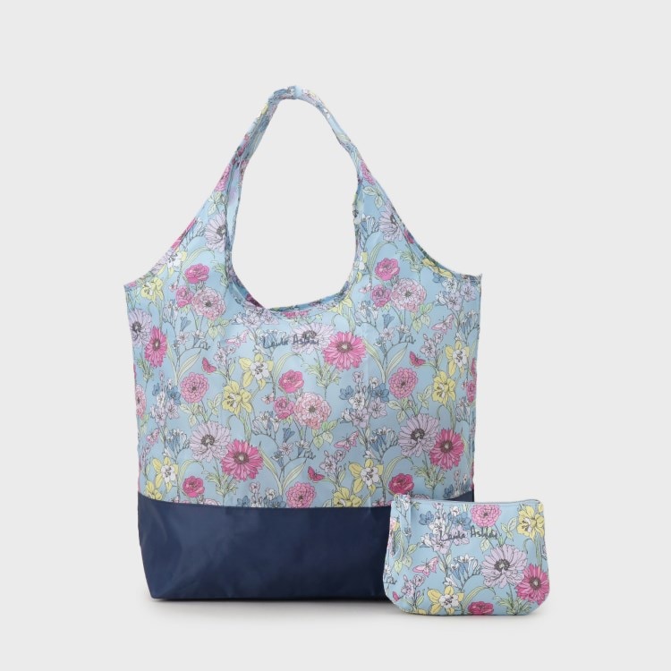 ローラアシュレイホーム(LAURA ASHLEY HOME)のギリー柄 マーケット トートL ＆ ポーチ エコバッグ