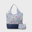 ローラアシュレイホーム(LAURA ASHLEY HOME)のギリー柄 マーケット トートL ＆ ポーチ ブルー(191)