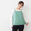 ローラアシュレイホーム(LAURA ASHLEY HOME)の【日本製/ワンマイルウエア】コットン コンパクトヤーン キャミソール グリーン(022)