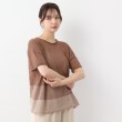 ローラアシュレイホーム(LAURA ASHLEY HOME)の【日本製】ツムギ 裾ボーダー半袖プルオーバー1