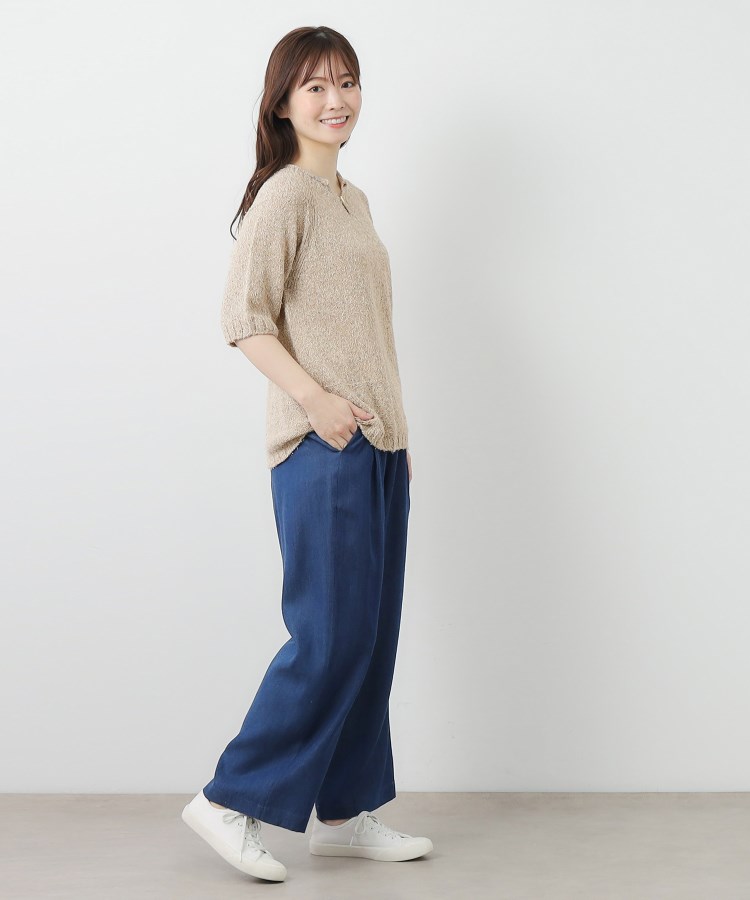 限定店舗展開/日本製/ワンマイルウエア】シルクネップ混 半袖 限定店舗展開/日本製/ワンマイルウエア】シルクネップ混 半袖