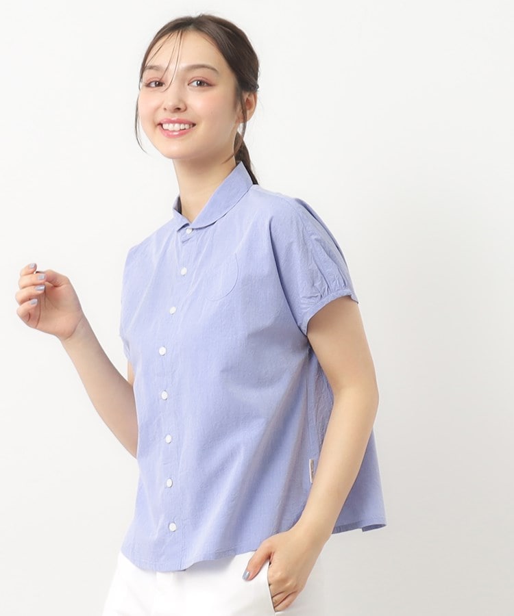 ローラアシュレイホーム(LAURA ASHLEY HOME)のフレンチ袖ブラウス ブルー(092)