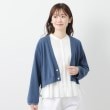 ローラアシュレイホーム(LAURA ASHLEY HOME)の【コットン100%/日本製/ワンマイルウエア】鹿の子Vネックカーディガン ブルー(092)