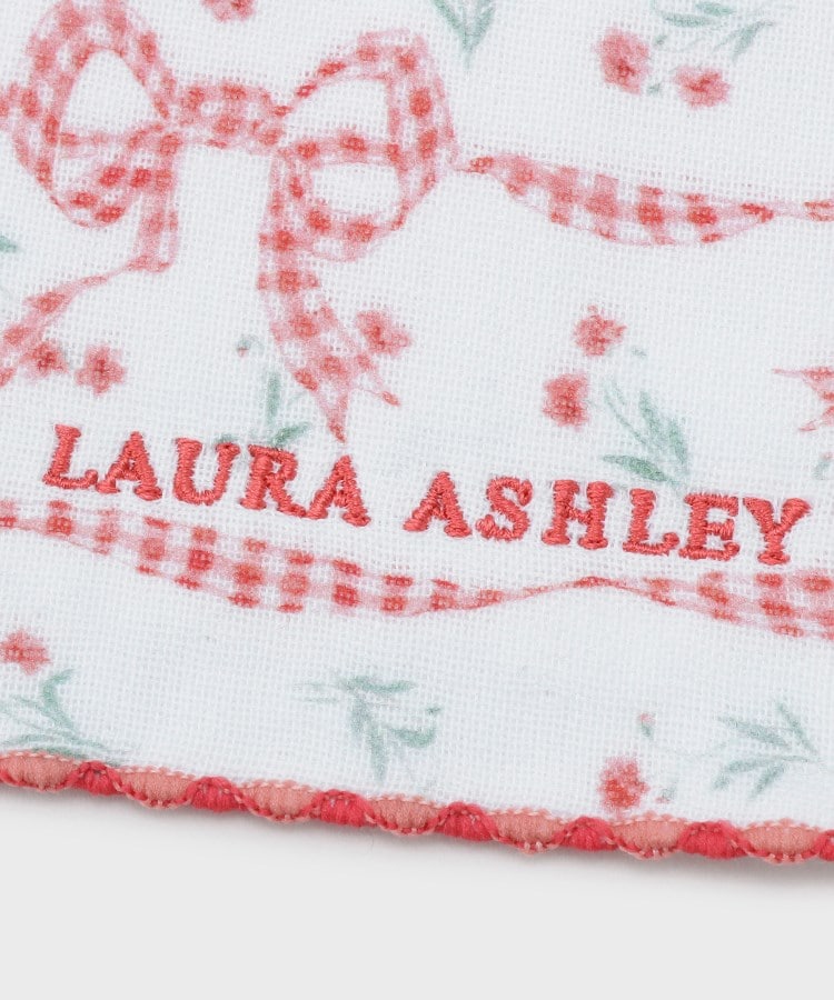 ローラアシュレイホーム(LAURA ASHLEY HOME)のラークフィールドリボン プリントガーゼタオルハンカチ3