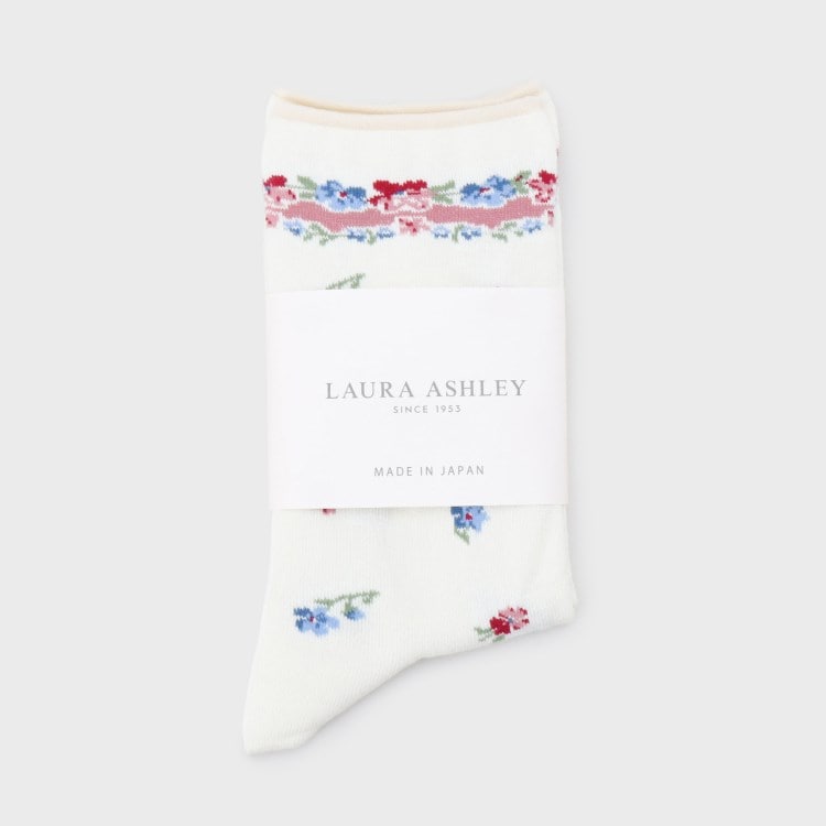 ローラアシュレイホーム(LAURA ASHLEY HOME)の【ギフトにおすすめ！日本製】ウェストウェル バンチ柄 ソックス ソックス
