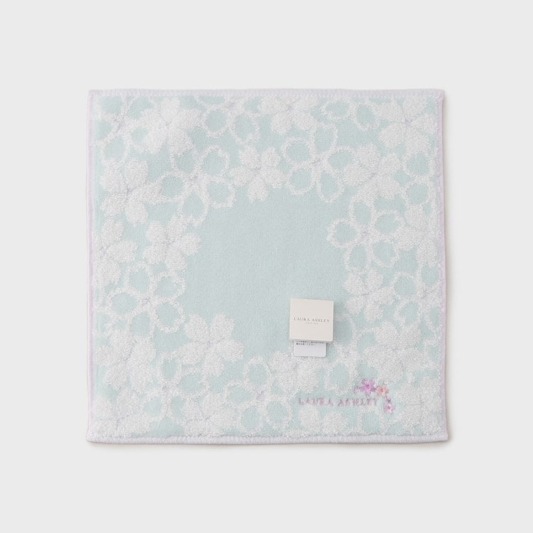 ローラアシュレイホーム(LAURA ASHLEY HOME)の【ギフトにおすすめ！】桜柄 タオルハンカチ ハンカチ・ハンドタオル