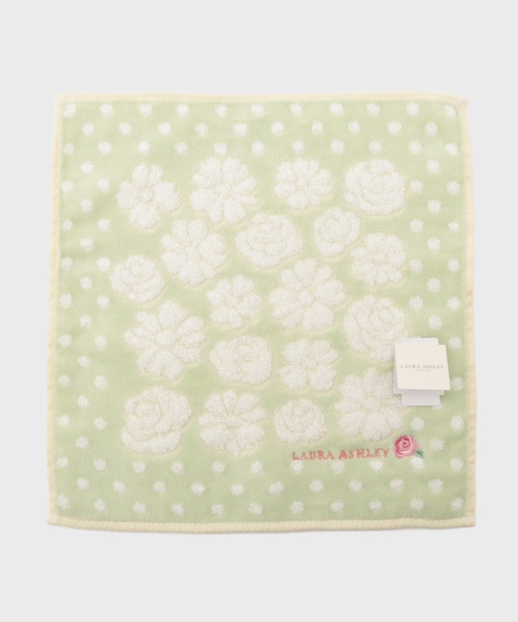 ローラアシュレイホーム(LAURA ASHLEY HOME)のドットフラワー柄 タオルハンカチ1