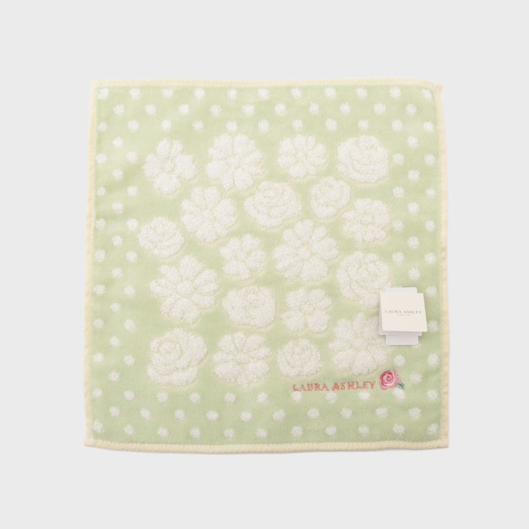 ローラアシュレイホーム(LAURA ASHLEY HOME)のドットフラワー柄 タオルハンカチ ハンカチ・ハンドタオル