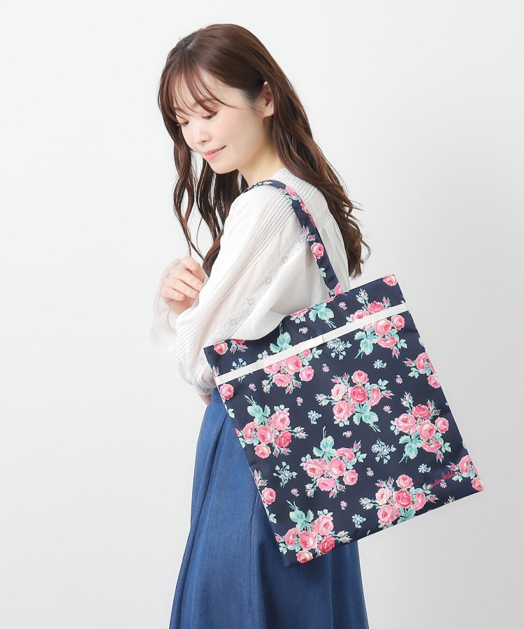 ローラ アシュレイ LAURA ASHLEY バンチェッドロージズ柄 トート