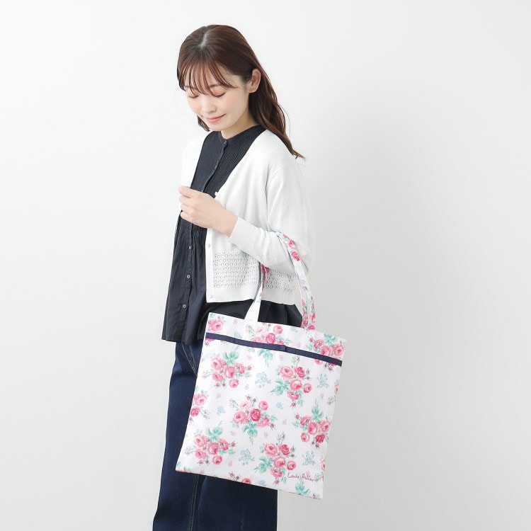 ローラアシュレイホーム(LAURA ASHLEY HOME)のバンチェッドロージズ柄 トートバッグ トートバッグ