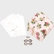 ローラアシュレイホーム(LAURA ASHLEY HOME)の【WEB限定】カミール柄 プリントハンカチ5枚セット （ローラアシュレイ ギフト袋＆シール）付き ピンク(172)