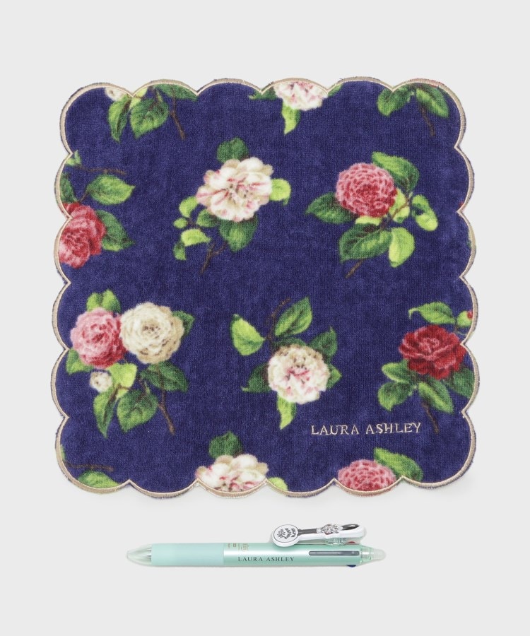 ローラアシュレイホーム(LAURA ASHLEY HOME)の【WEB限定】ヴィンテージソルジャー フリクションボール3 スリム038＆カミール柄 プリントハンカチ セット （ローラアシュレイ ギフト袋＆シール）付き ブルー(193)