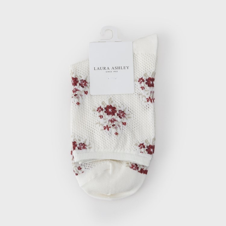 ローラアシュレイホーム(LAURA ASHLEY HOME)のミルナー柄 メッシュ靴下 ソックス
