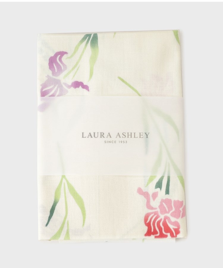 ローラアシュレイホーム(LAURA ASHLEY HOME)の【日本製／ギフトにおすすめ！】ホーリングアイリス柄 注染手ぬぐい イエロー(132)