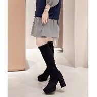 日本製】厚底ストレッチロングブーツ消臭抗菌モデル（ブーツ