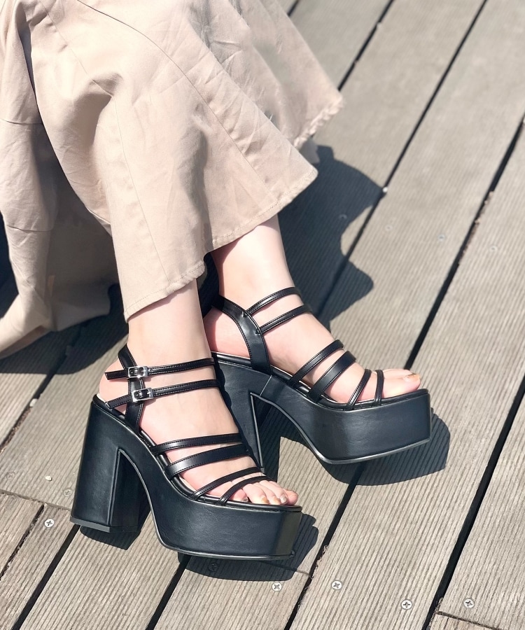 日本製/厚底/ストラップ/安定感】グルカアレンジ厚底ストラップサンダル(サンダル・ミュール) ESPERANZA(エスペランサ)| ワールド オンラインストア WORLD ONLINE STORE サンダル デニム ストラップ 12cm