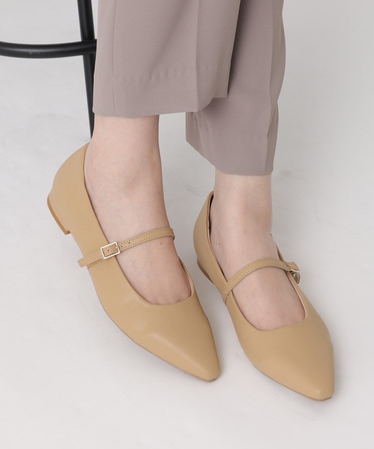 ストラップフラットパンプス【ESPERANZA_blanca】(パンプス ストラップフラットパンプス【ESPERANZA_blanca】(パンプス