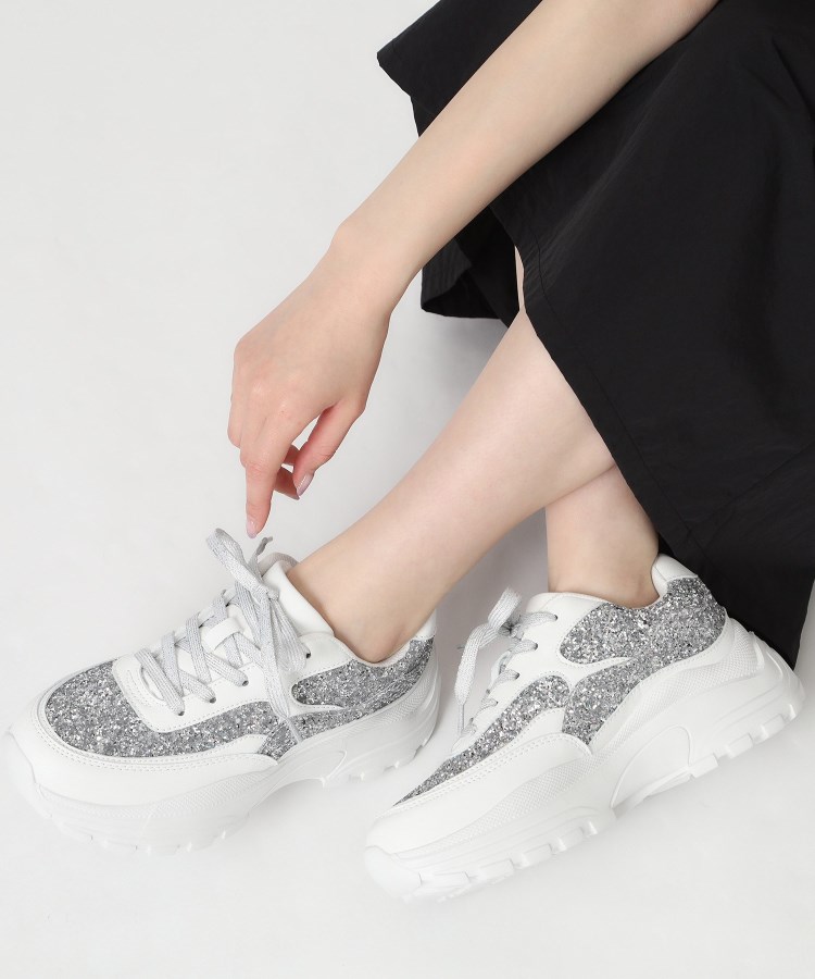 ふわふわクッショングリッタースニーカー(スニーカー ふわふわクッショングリッタースニーカー(スニーカー