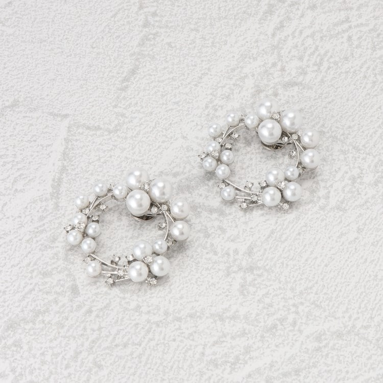 エスペランサ(ESPERANZA)のシューズクリップ《サークルパール調》結婚式　二次会　オケージョン その他
