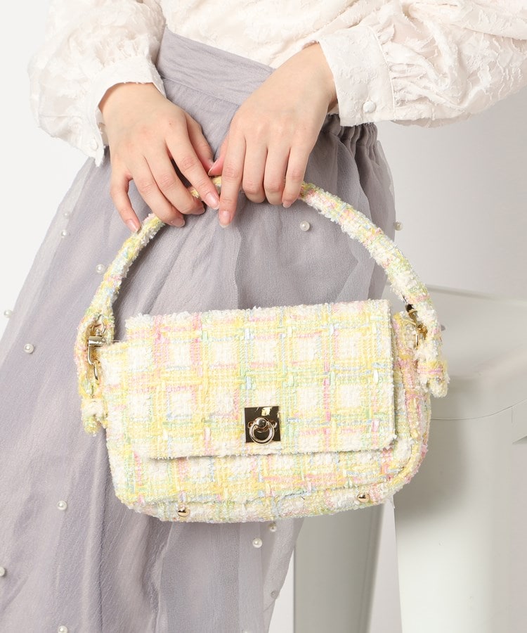 エスペランサ(ESPERANZA)のツイードハンドルフラップショルダー17