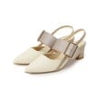 エスペランサ(ESPERANZA)のバックルベルトバックストラップパンプス アイボリー(904)