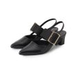 エスペランサ(ESPERANZA)のバックルベルトバックストラップパンプス ブラック(919)