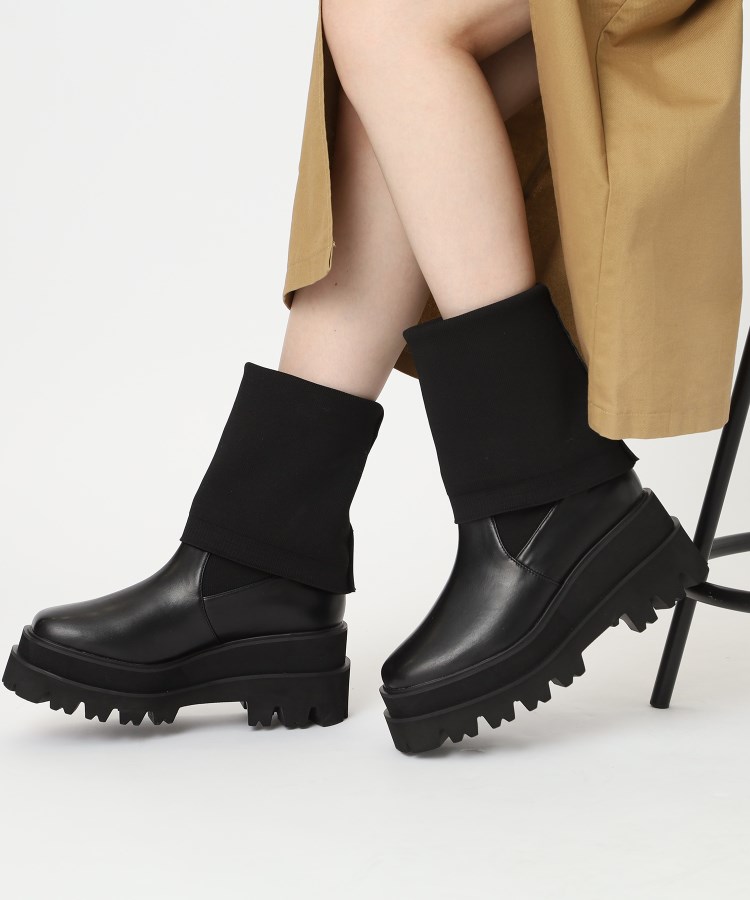 ニットロングブーツ - 靴 ニットロングブーツ - 靴