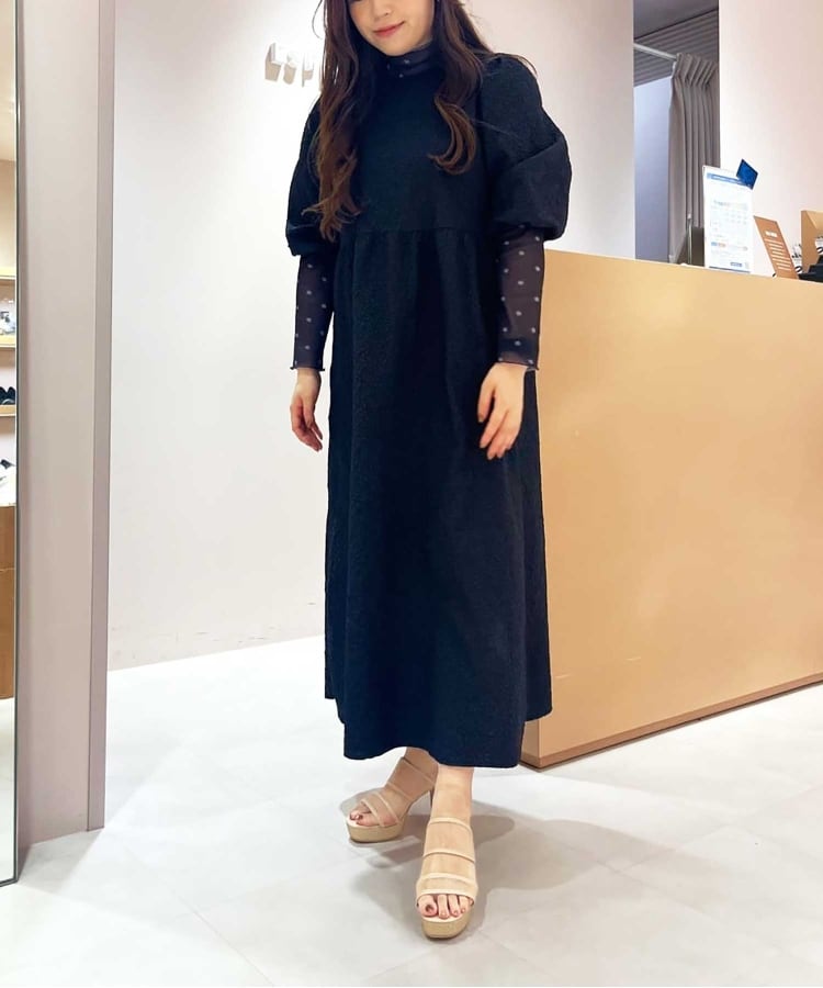 エスペランサ(ESPERANZA)のダブルベルトラメ厚底ミュールサンダル 24SS17
