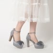 エスペランサ(ESPERANZA)のアッパーシフォンリボンパンプス 結婚式二次会 パーティー 24SS15