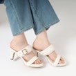 エスペランサ(ESPERANZA)のビジューバックルダブルベルトミュールサンダル 24SS15