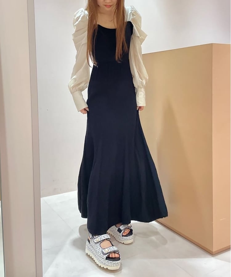 エスペランサ(ESPERANZA)のツイードパール調厚底スポーツサンダル 24SS20