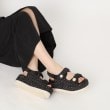 エスペランサ(ESPERANZA)のツイードパール調厚底スポーツサンダル 24SS29