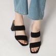 エスペランサ(ESPERANZA)のダブルベルト太ヒールミュールサンダル 24SS44