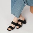 エスペランサ(ESPERANZA)のダブルベルト太ヒールミュールサンダル 24SS48