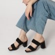 エスペランサ(ESPERANZA)のダブルベルト太ヒールミュールサンダル 24SS49