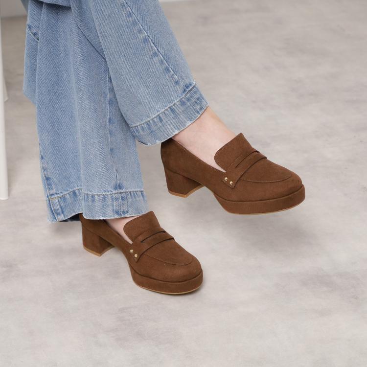 エスペランサ(ESPERANZA)の【EC先行販売】ヒールアップローファー パンプス